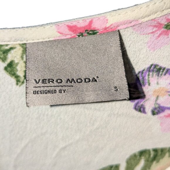 Vero Moda | Kimono Vmbloom 3/4  Moonbeam Bloom Floral Midi Dress | Size: S - Picture 14 of 14